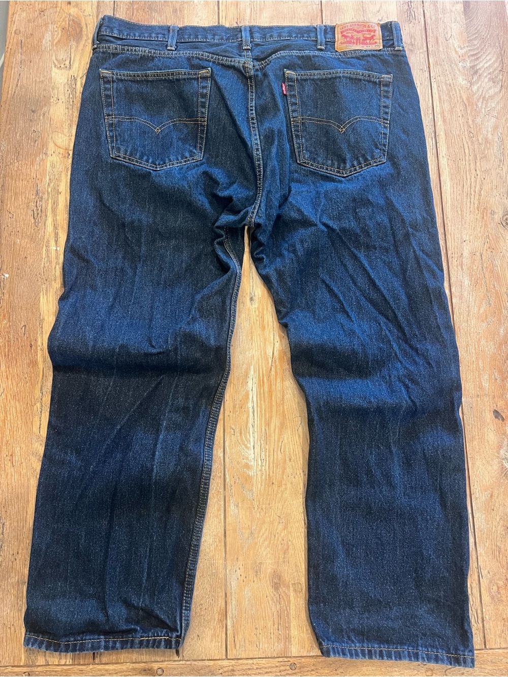 Levi's Men's Straight-Leg Indigo Blue Jeans 44/30 Streetwear Denim Classic